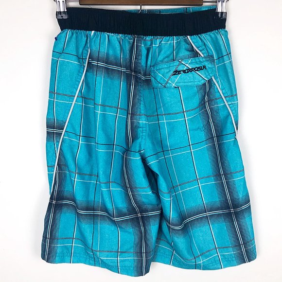 3/$20 Zero Xposur Boys Neritic Plaid Swim Trunks - Picture 5 of 12